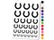 Horseshoe Lucky Solid Temporary Tattoo Water Resistant Fake Body Art Set Collection